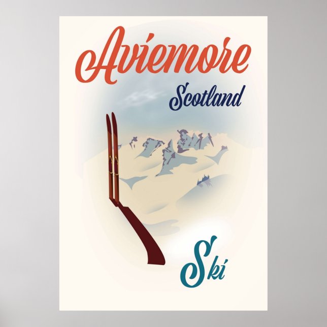 Aviemore Scotland Ski Poster (Front)