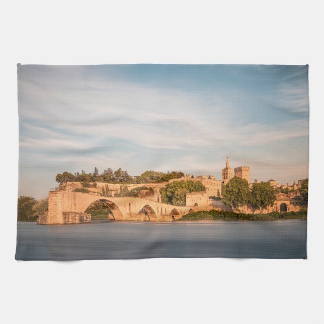 Avignon Bridge France Kitchen Towel (Horizontal)