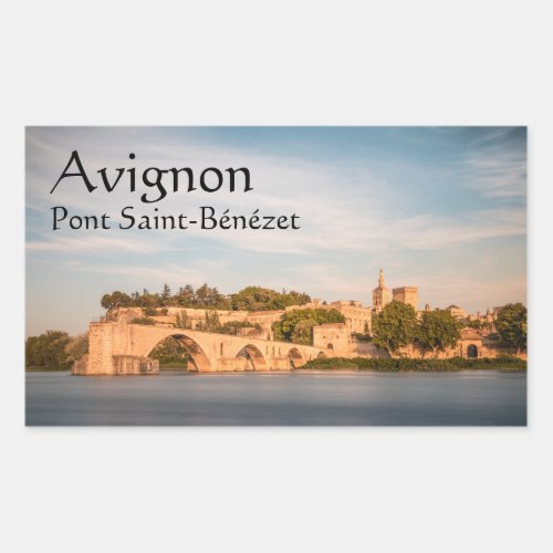 Avignon Bridge France Rectangular Sticker