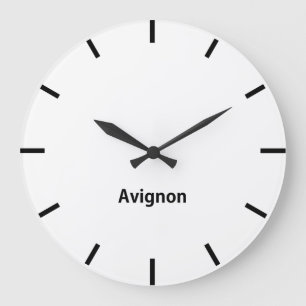Avignon City Time Zone Newsroom Wall Large Clock