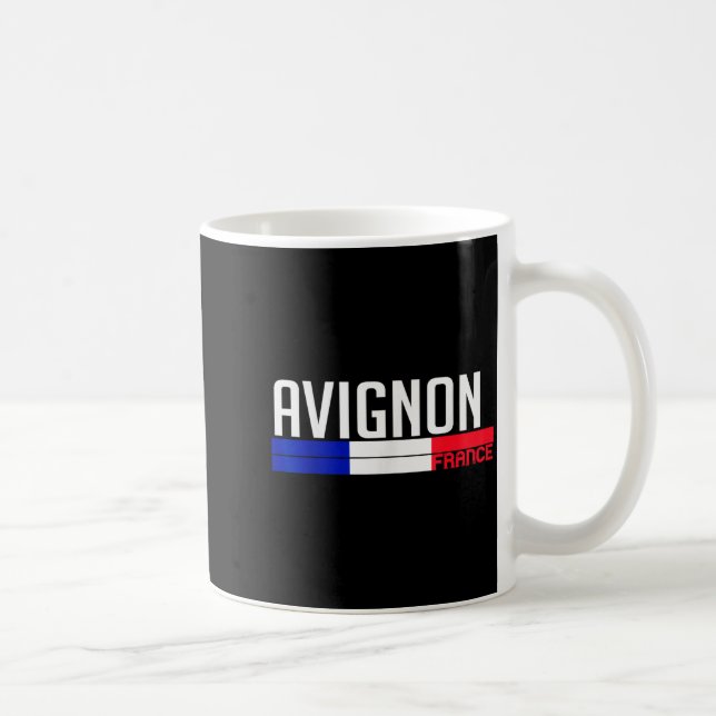 Avignon France Flag Travel Souvenir For Locals And Coffee Mug (Right)