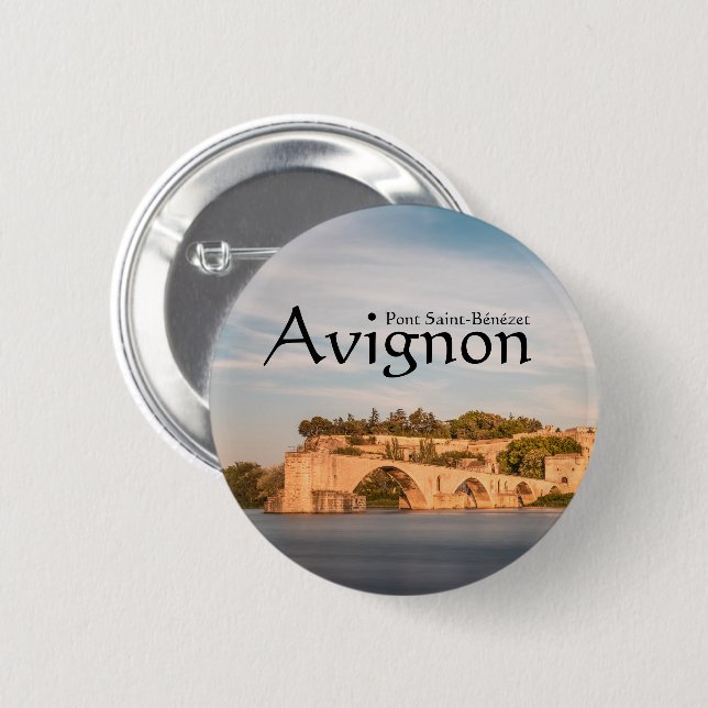 Avignon France Souvenir Button (Front & Back)