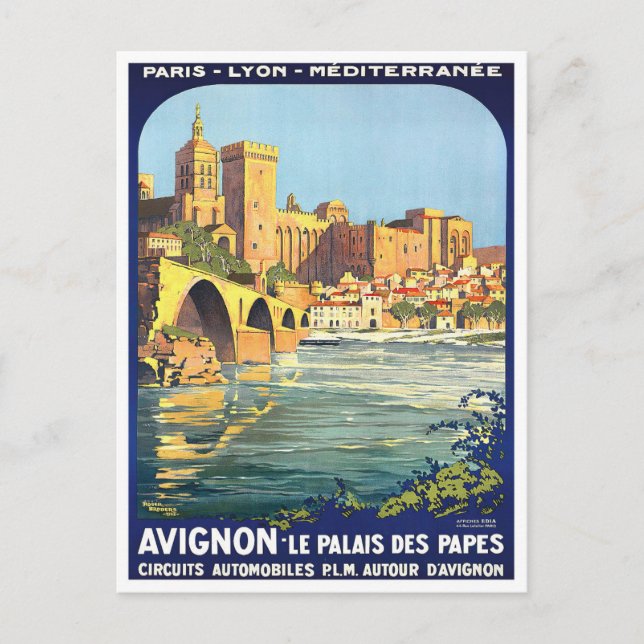 Avignon France vintage travel Postcard (Front)