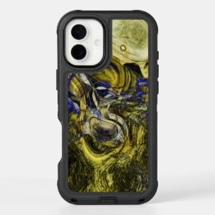 Avignon Olive Green Abstract Art iPhone 16 Plus Case