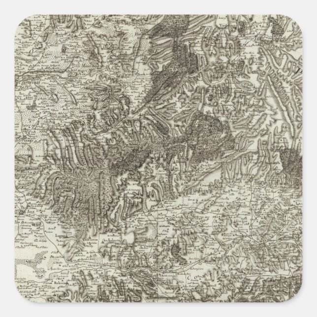 Avignon, Orange Square Sticker (Front)