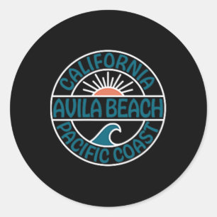 Avila Beach California Front And Back Classic Round Sticker