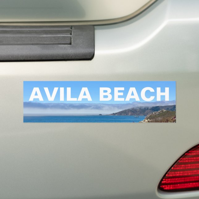 Avila Beach California Overlook Photography Bumper Sticker (On Car)