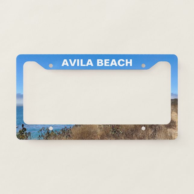 Avila Beach California Overlook Photography License Plate Frame (Front)