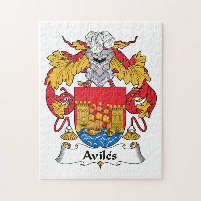 Aviles Family Crest Jigsaw Puzzle (Vertical)
