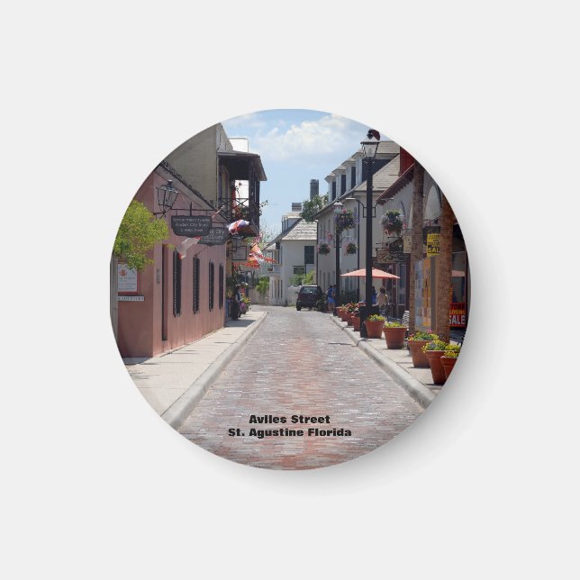 Aviles street St. Augustine Florida Magnet (Front)