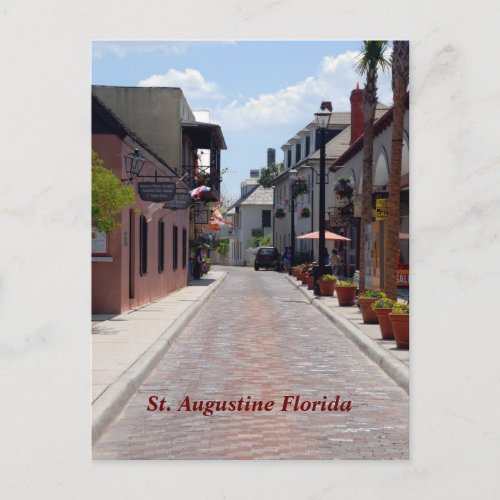 Aviles street St Augustine Florida Postcard