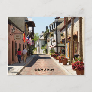 Aviles street St. Augustine, Florida Postcard