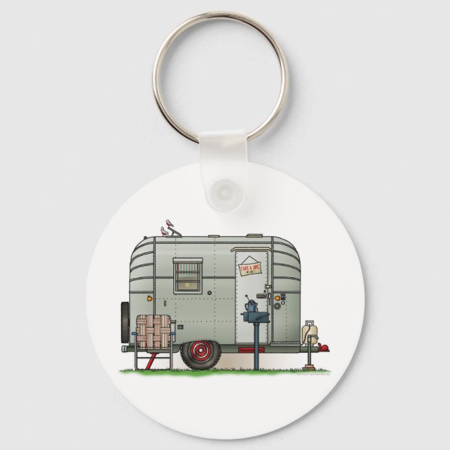Avion Camper Trailer Keychain (Front)