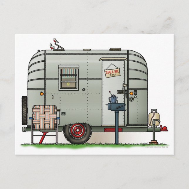 Avion Camper Trailer Postcard (Front)