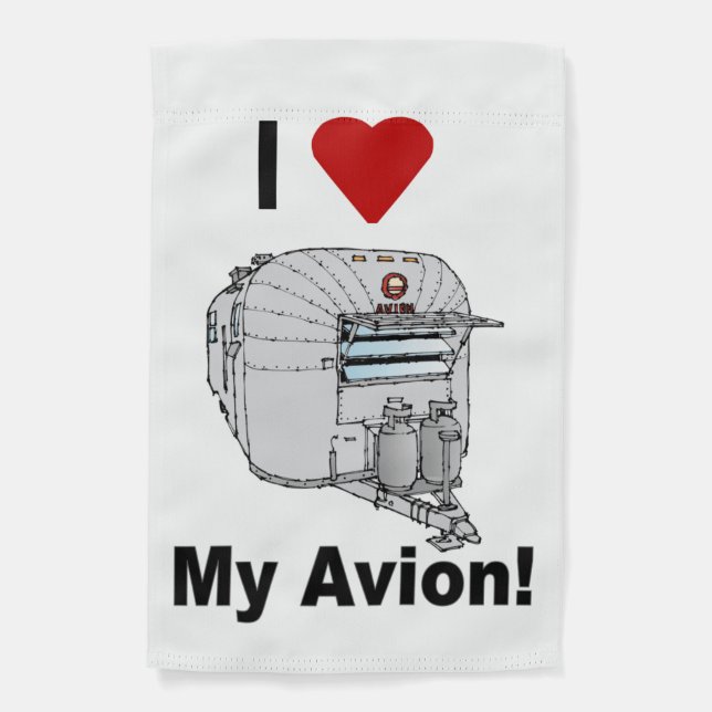 Avion Trailer Garden Flag_front view Vintage Flag (Front)