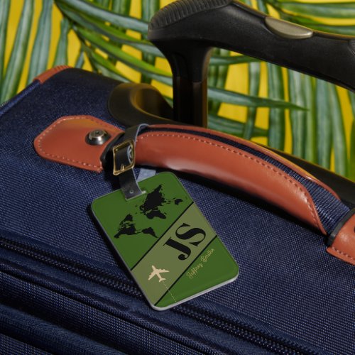  Avion Travel Green Luggage Tag