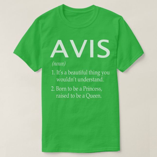 Avis Name Gift T-Shirt (Design Front)