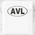 AVL Asheville North Carolina Oval Sticker | Zazzle