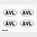 AVL Asheville North Carolina Oval Sticker | Zazzle