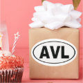 AVL Asheville North Carolina Oval Sticker | Zazzle