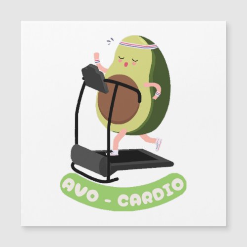 Avo Cardio Avocado Running on a Treadmill