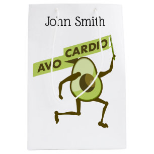 Avo cardio funny avocado medium gift bag