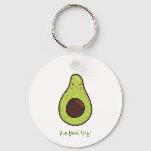 Avo Good Day Punny Avocado    Keychain