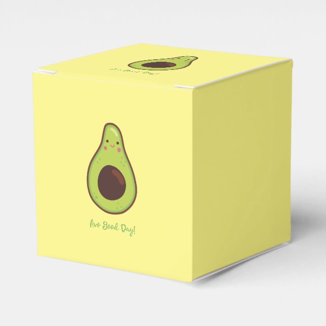 Avo Good Day Punny Avocado Party Favor Boxes (Front Side)