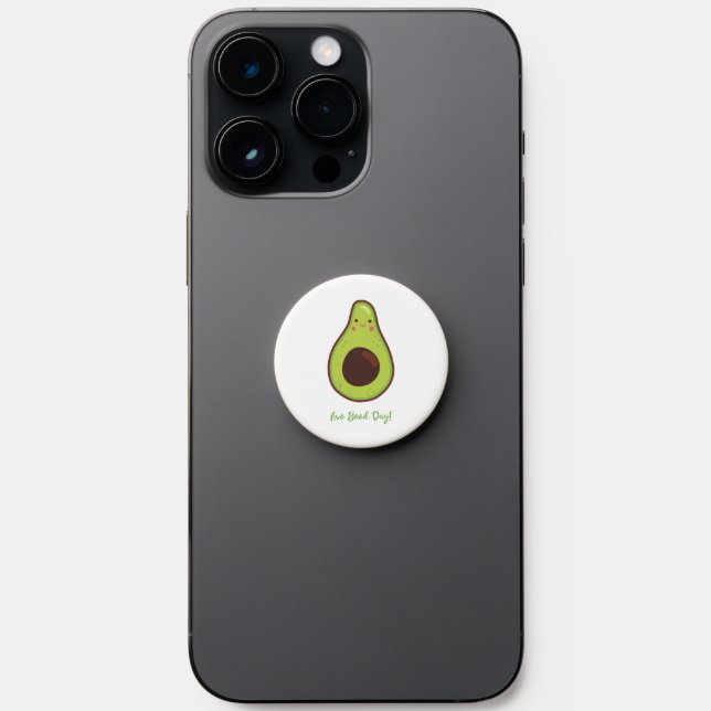 Avo Good Day Punny Avocado  PopSocket (Front)