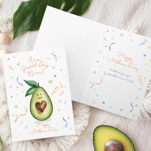 Avo Great Day Mum! Avocado Happy Mother's Day Card