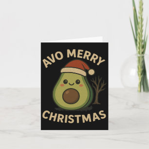 Avo Merry Christmas Funny Avocado Pun Card