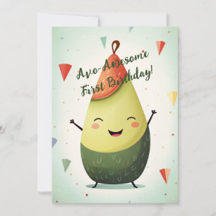AvoAwesome 1st Birthday Card
