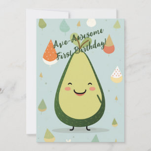 AvoAwesome 1st Birthday Card