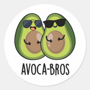 Avoca-bros Funny Avocado Pun Classic Round Sticker