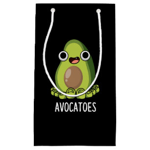 Avoca-toes Funny Avocado Puns Dark BG Small Gift Bag