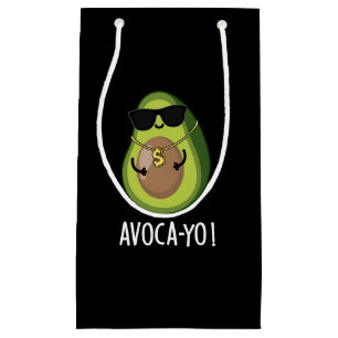 Avoca-yo Funny Cool Avocado Pun Dark BG Small Gift Bag