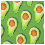 Avocado addict green cute art fabric