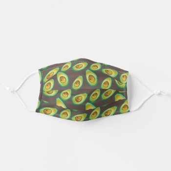 Avocado Adult Cloth Face Mask by dawnfx at Zazzle