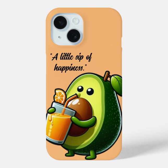 "Avocado Alegre: Refreshing your day"🥑🍊 Case-Mate iPhone Case (Back)