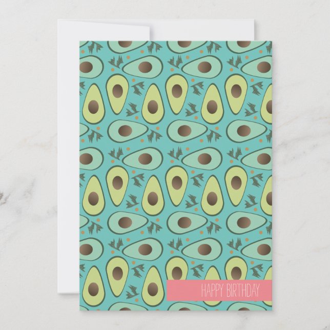 Avocado and Cilantro Salad Pattern Card (Front)