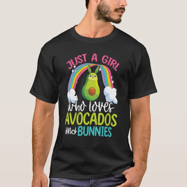 Avocado Animal  Pet Girls Women Rabbit Bunny T-Shirt (Front)