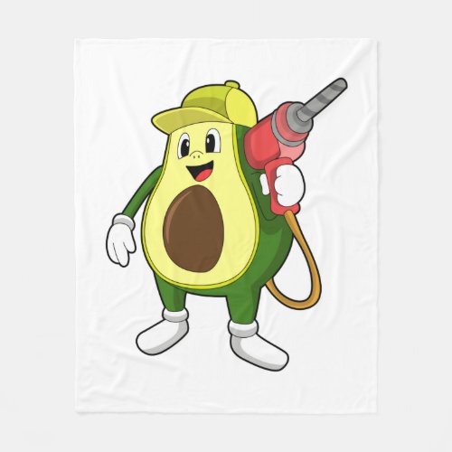 Avocado as Craftsman with Drill Fleece Blanket