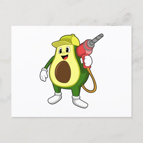 Avocado as Craftsman with Drill Postcard