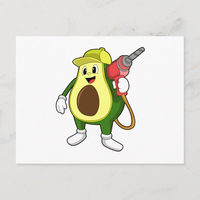 Avocado as Craftsman with Drill Postcard (Front)