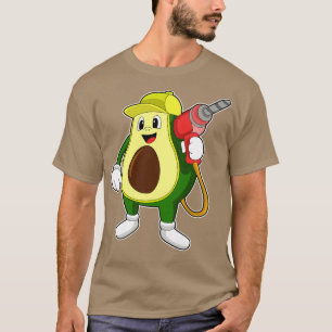 Avocado As Craftsman With Drill  T-Shirt