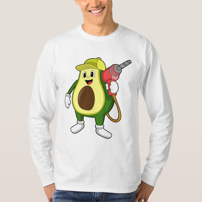 Avocado as Craftsman with Drill T-Shirt (Front)