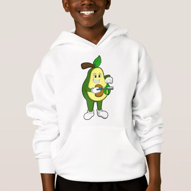 Avocado as Hairdresser with Razor Hoodie (Front)