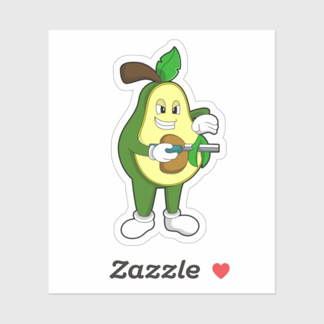 Avocado as Hairdresser with Razor Sticker (Sheet)