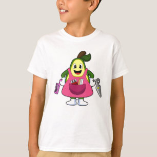 Avocado as Hairdresser with Scissors & Comb T-Shirt