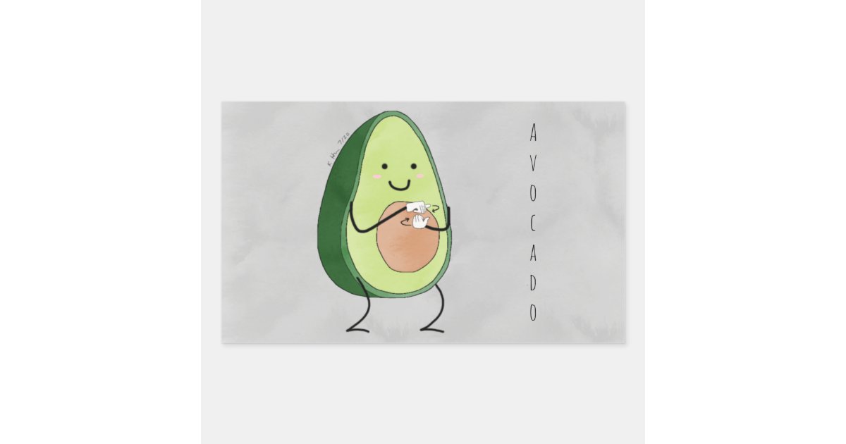 Avocado ASL Sticker Zazzle